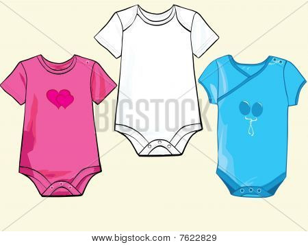 Baby Onesie sæt i forskellige stilarter
