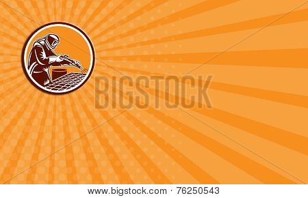 Business Card Sandblaster Sandblasting Hose Circle Retro