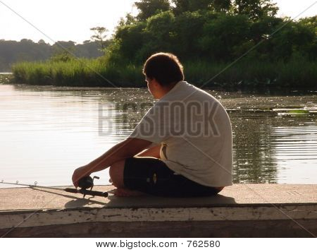À pesca
