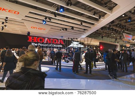 People At Eicma 2014 In Milan, Italy