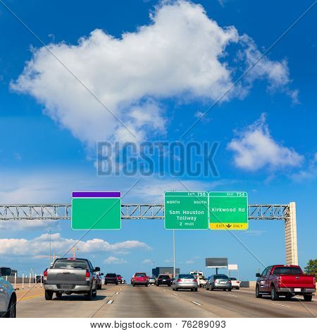 Houston Katy Freeway Fwy traffic 10 interstate in Texas USA US
