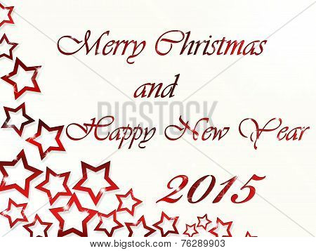 Elegant Merry Christmas Background With Stars