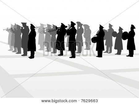 Banda militar en desfile
