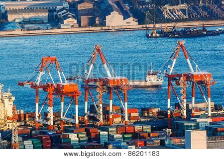 Osaka Bay - an Industrial District in Osaka City, Japan