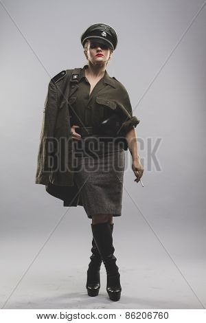 reenactment, Official German woman, representation of tyranny and oppression