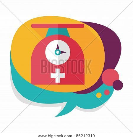 Weight Scales Flat Icon With Long Shadow,eps10