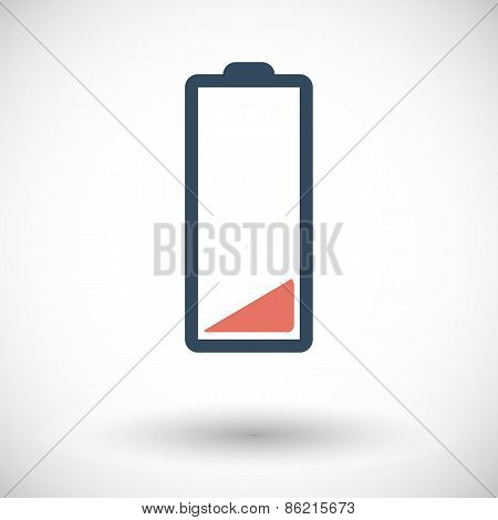 Charging the battery, flat single icon.