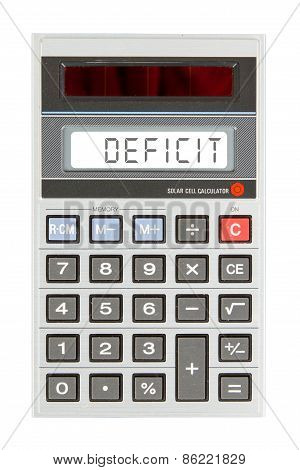 Old Calculator - Deficit
