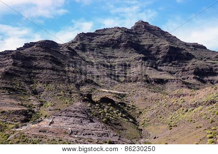 Volcanic Rock Basaltic Formation in Gran Canaria