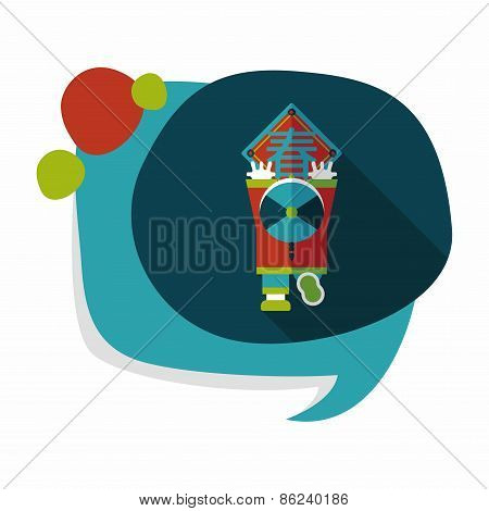Chinese New Year Flat Icon With Long Shadow,eps10, The Little Boy To Stick Couplets, Chinese Festiva