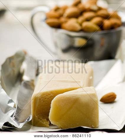 Piece Of Crude Marzipan.