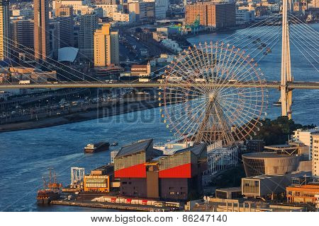 Osaka Bay - an Industrial District in Osaka City, Japan