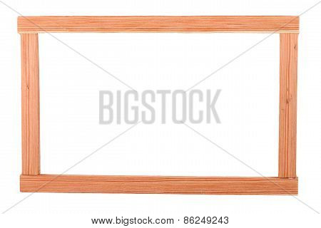 The Wooden  Batten Square Scantling On The White Background