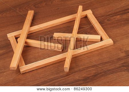 The Wooden  Batten Square Scantling On The Wood