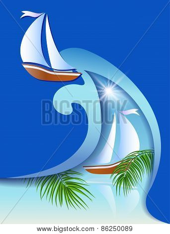 Flyer Template With Sailer