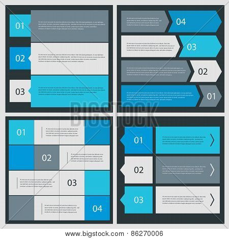 Step progress options banners