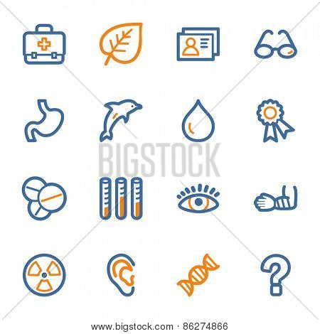 Medicine web icons set
