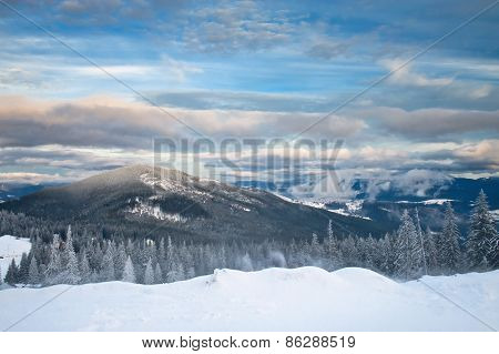 Cloudy Mountain Valley