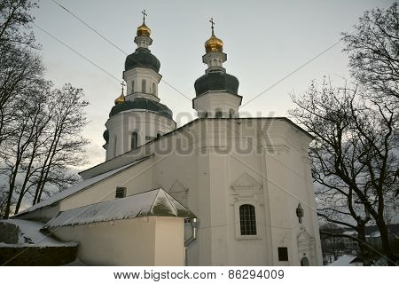 Entrance To Illinskaya Church With The Underground Caves