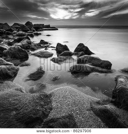 Ocean stones in Tel Aviv
