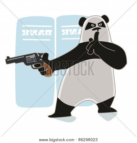 Panda with a gun