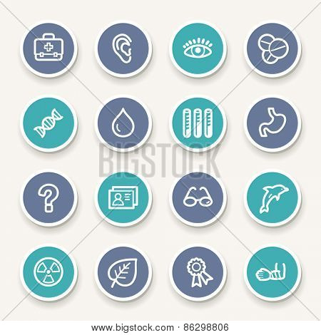 Medicine web icons set