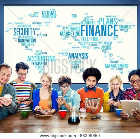 Finanace Security Global Analysis Management Accounting Concept