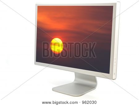 Screen With A Photo Of A Sun