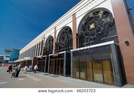Suburban Terminal Building Of The Railway Station In Kazan.