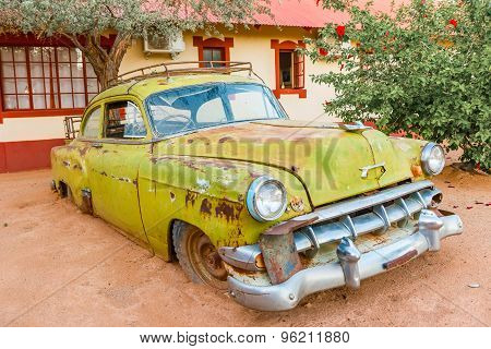 Rusty Vintage Car In Namibia