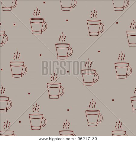 Tea seamless pattern