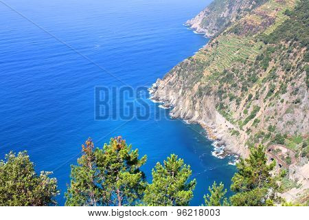 View On The Coast Of Cinque Terre