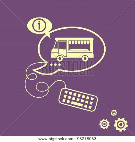 Food Truck Icon And Keyboard Design Elements