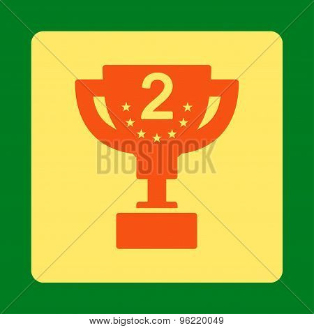 Second prize icon from Award Buttons OverColor Set