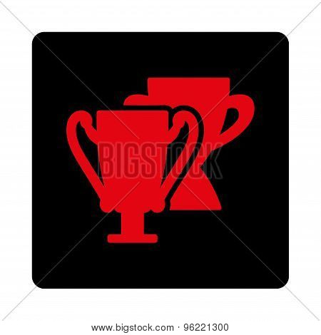 Trophy Cups Flat Icon From Award Buttons Overcolor Set