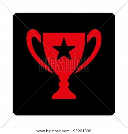 Trophy Flat Icon From Award Buttons Overcolor Set