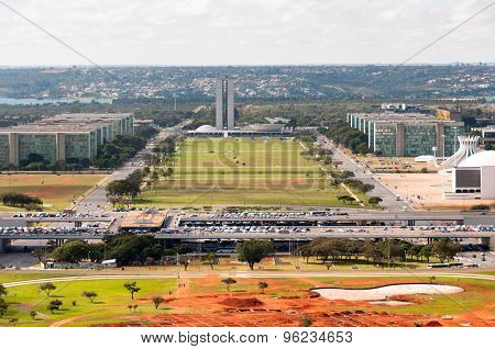 Aerial view of Pilot Plan of Brasilia City
