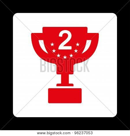 Second prize icon from Award Buttons OverColor Set