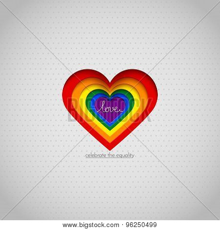 Rainbow Vector Heart Celebrate The Equality Of Love