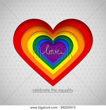 Rainbow Vector Heart Celebrate The Equality Of Love