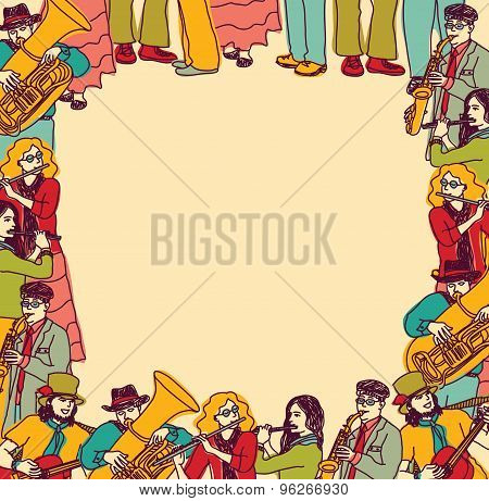 Frame border card musicians band color