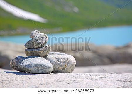 Stack Of Rocks In Norway