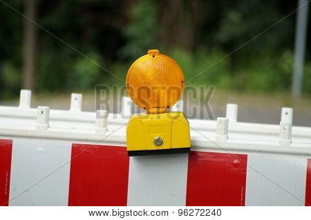 A construction site on a street