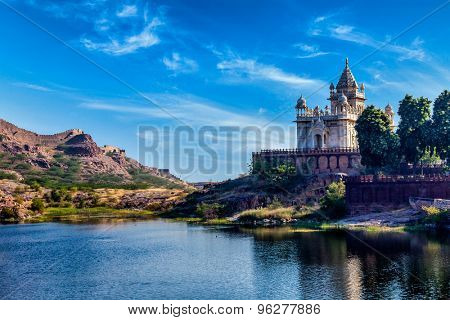 Indian landmark Jaswanth Thada mausoleum, Jodhpur, Rajasthan, India