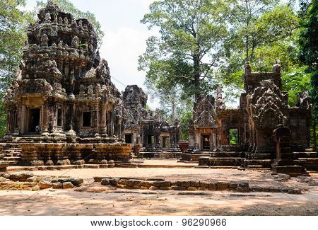 Thommanon, part of Khmer Angkor temple complex, popular among tourists ancient landmark and place of worship in Southeast Asia. Siem Reap, Cambodia.