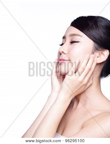 Beautiful Skin Care Woman Face