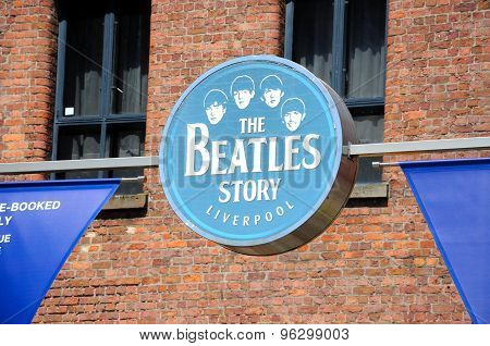 The Beatles Story Liverpool sign.