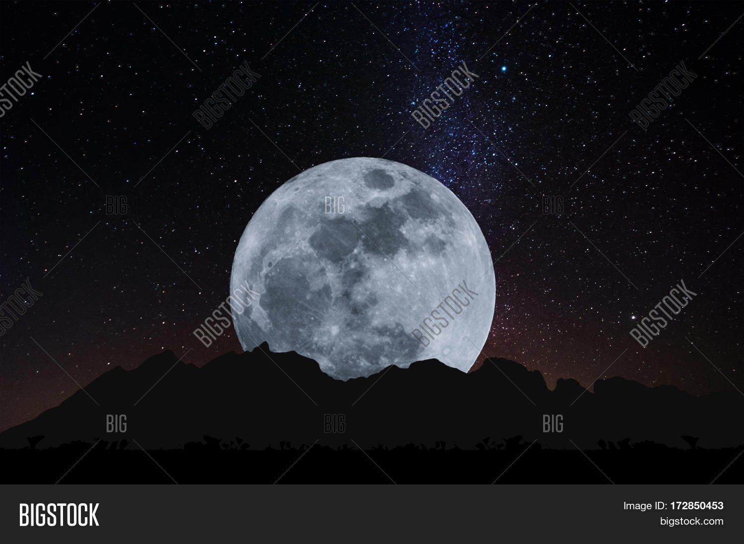 Silhouette Mountain Image Photo Free Trial Bigstock