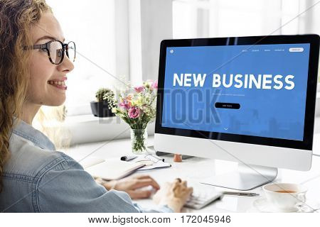 New Business Financial Enterprise Word
