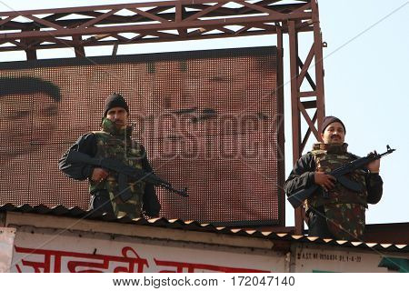 HARIDVAR, INDIA - JAN 14, 2009: During celebrations Makar Sankranti. Festival is celebrated in various parts of India to observe the day which marks the shift of the sun into ever-lengthening days.